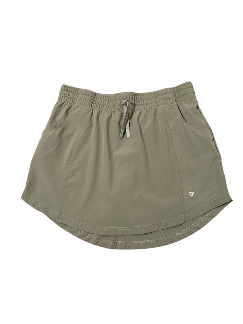 Liv Outdoor Athletic Drawstring Skort Size L Olive Green Elastic Waistband